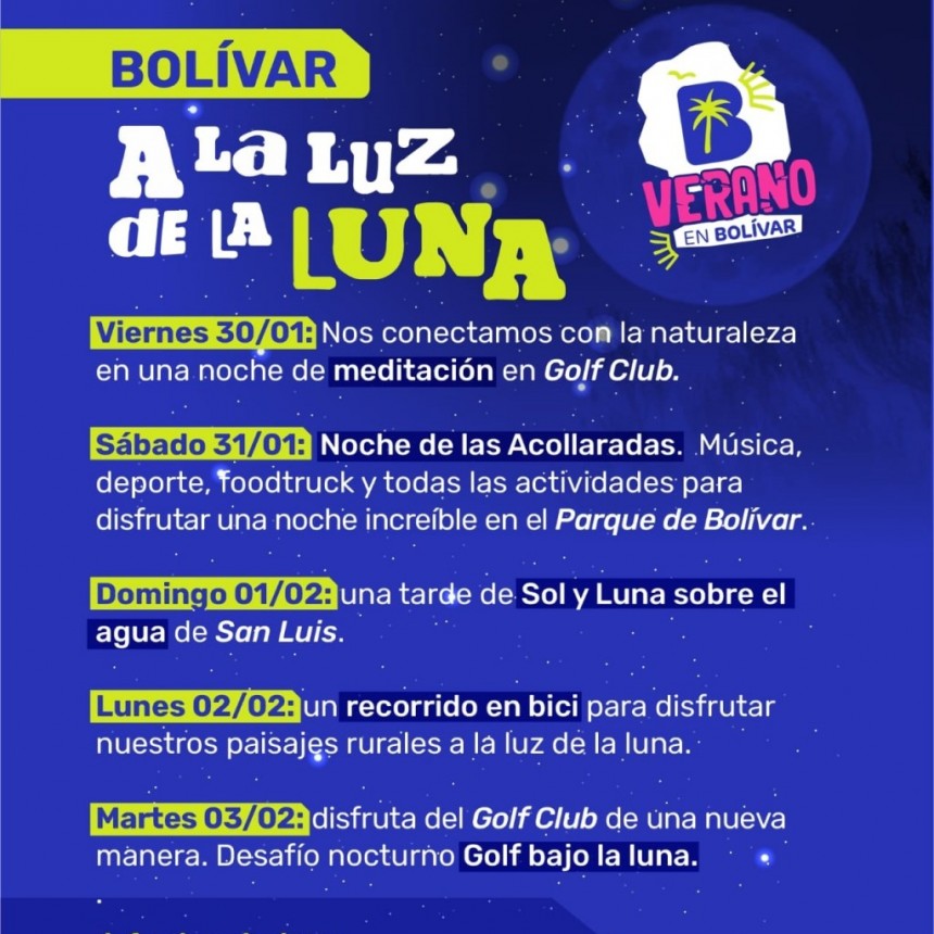 Turismo lanza “Bolívar a la luz de la luna” una propuesta para disfrutar el verano en clave nocturna