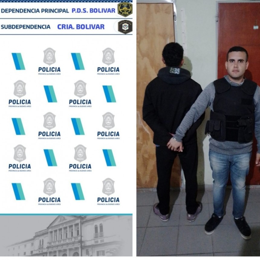 Parte de Prensa Comisaría de Bolívar:  Se demora a masculino con paradero activo y secuestro de moto robada en moreno