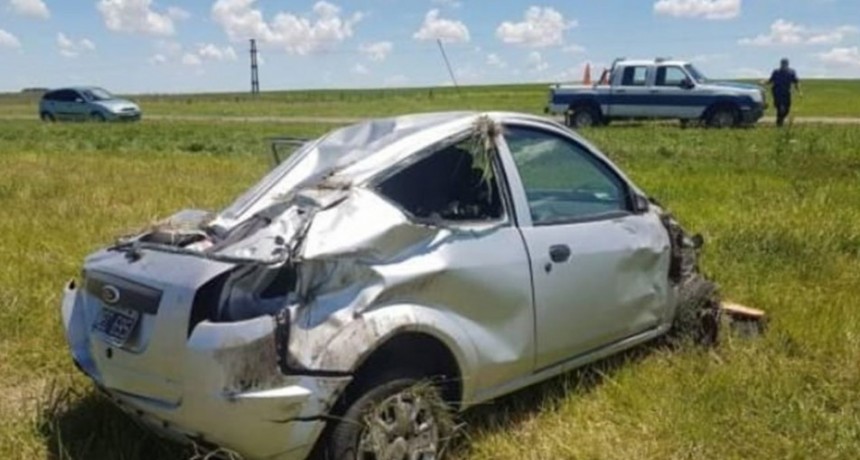 Ruta 3: Despiste y vuelco cerca de Chillar