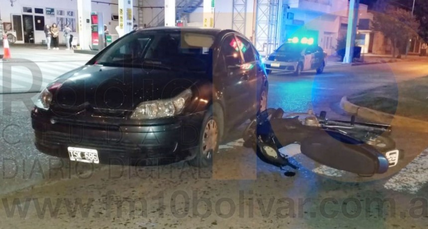 Un motociclista fue trasladado al hospital a ra&iacute;z de un accidente