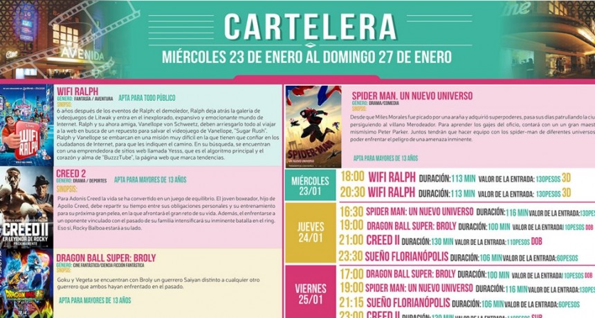Super Estreno del Cine Avenida; Spider Man, Un Nuevo Universo en 3D