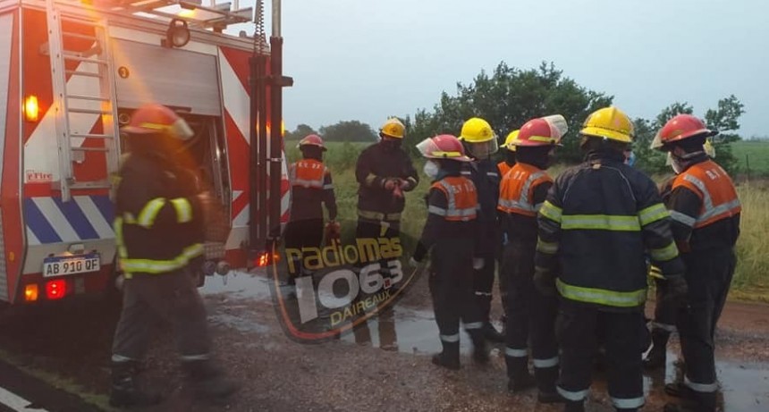 Ruta 65: Una familia viajaba en inmediaciones a Daireaux cuando al caer un &aacute;rbol sobre el auto, pierde la vida una ni&ntilde;a menor de edad
