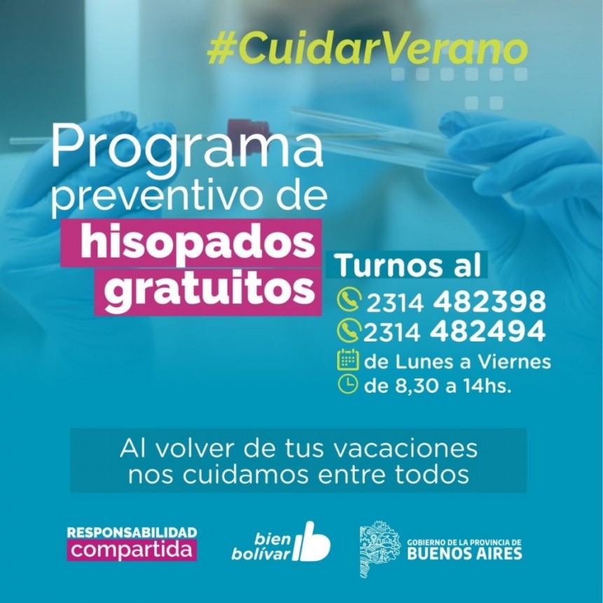 Seguimos cuidando a los bolivarenses: en este caso el Municipio pone a disposici&oacute;n hisopados gratuitos para quienes regresan de vacaciones