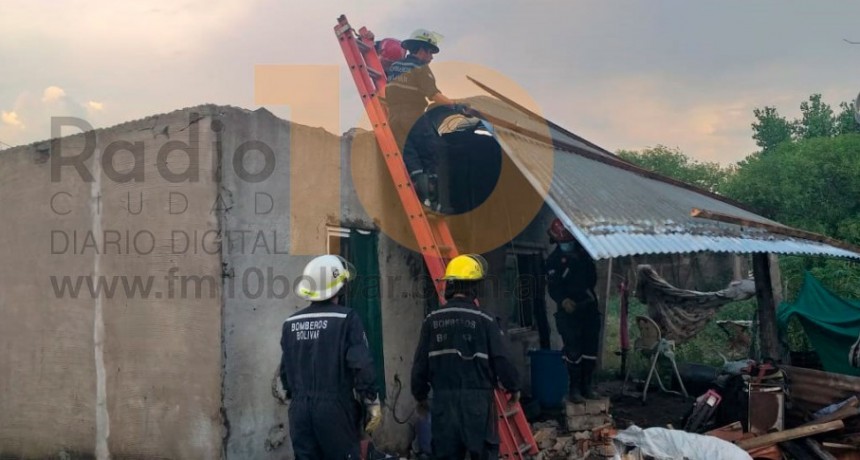 La tormenta de este sábado dejó a otra familia sin techo