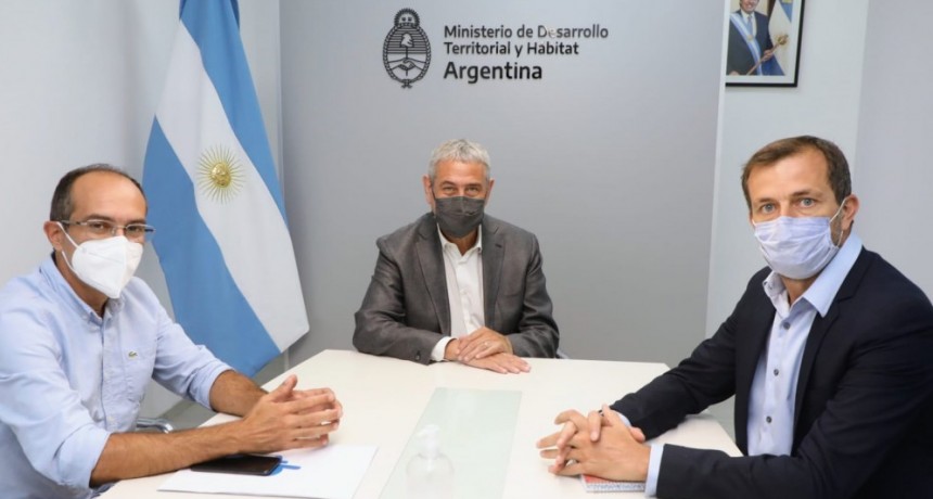 Bolívar: Ferraresi, Pisano y Bucca repasaron las obras que se ejecutan en el municipio