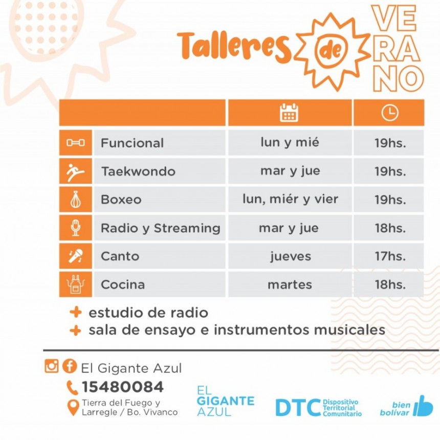 El Gigante Azul ofrece una amplia oferta de talleres para el verano