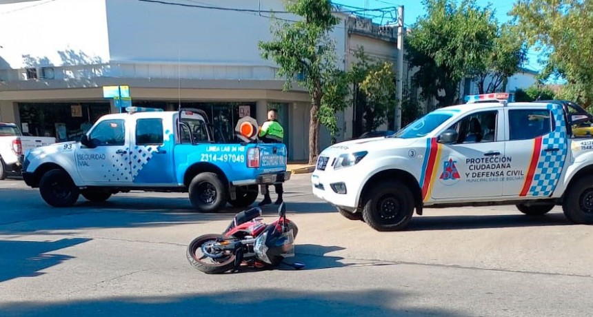 San Martín y Balcarce: Impacto entre dos conductores