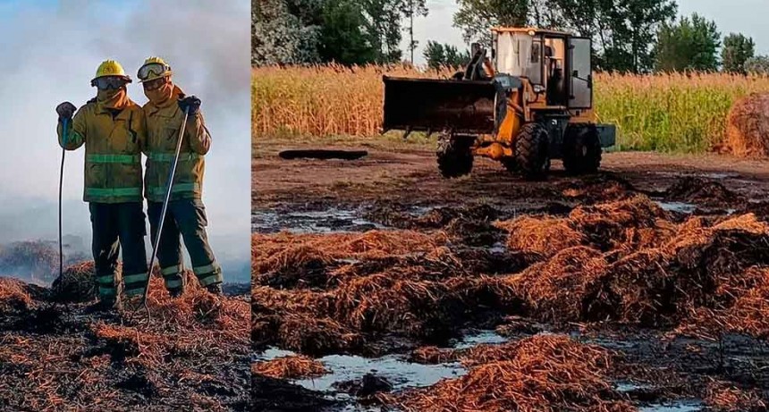 Carlos Lemos (Bombero Voluntario): “Tuvimos una jornada intensa y pudimos trabajar rotando personal porque se extendió por varias horas hasta que pudimos extinguir el fuego”