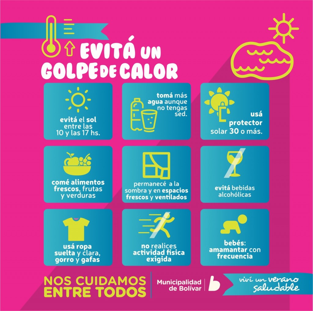 La Municipalidad brinda recomendaciones para evitar golpes de calor en una semana con máximas cercanas a los 39º