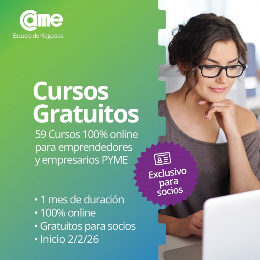 La Cámara Bolívar impulsa la capacitación PyME con nuevos cursos online de CAME