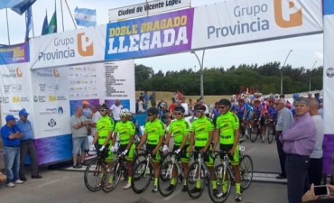 Ciclismo Doble de Bragado: El 'Negro' Juan Pablo Dotti, con buena performance