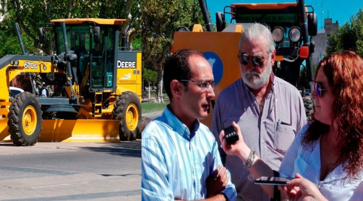 Marcos Pisano present&oacute; una motoniveladora nueva John Deere