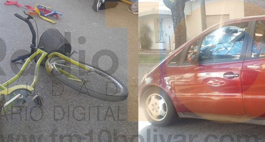 Impacto en Alsina y G&uuml;emes: Una ciclista debi&oacute; ser hospitalizada