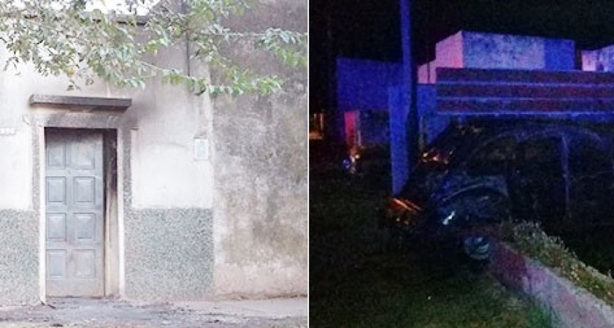Parte de Bomberos: Incendio total de una vivienda e incendio de un autom&oacute;vil