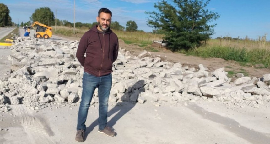 Lucas Ezcurra: &lsquo;En este tramo llevamos asfaltados m&aacute;s de 600 metros en forma lineal&rsquo; 