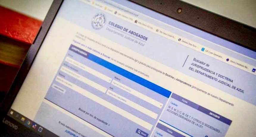 El Colegio de Abogados de Azul ofrece nuevo servicio de buscador digital 