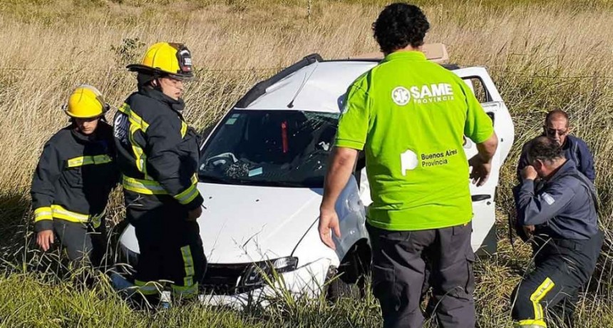 Roque P&eacute;rez; accidente en ruta 205 km 138 sin mayores consecuencias