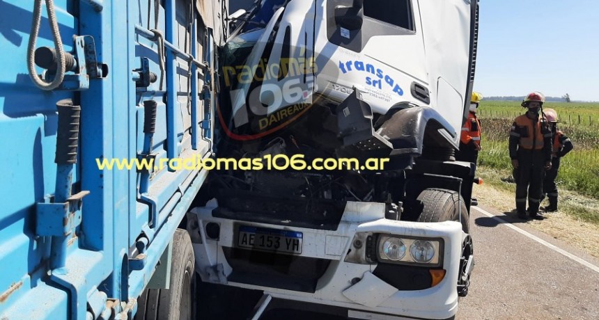 Ruta 65 Daireaux: Un chófer salvo su vida de milagro