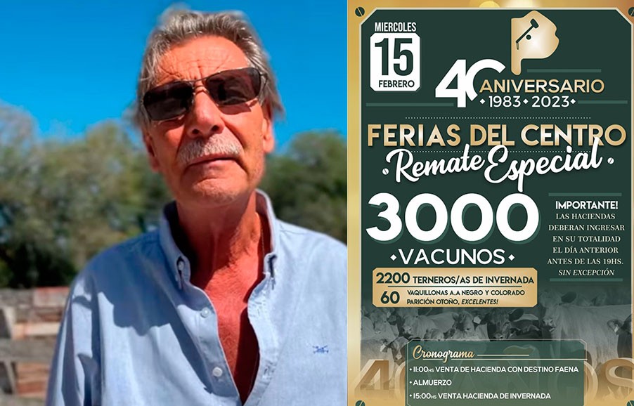 Hoy se realiza el remate 40°aniversario de la firma Ferias del Centro y en FM 10 hablamos con César Diez