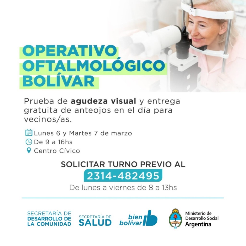El Operativo Oftalmológico llega a Bolívar