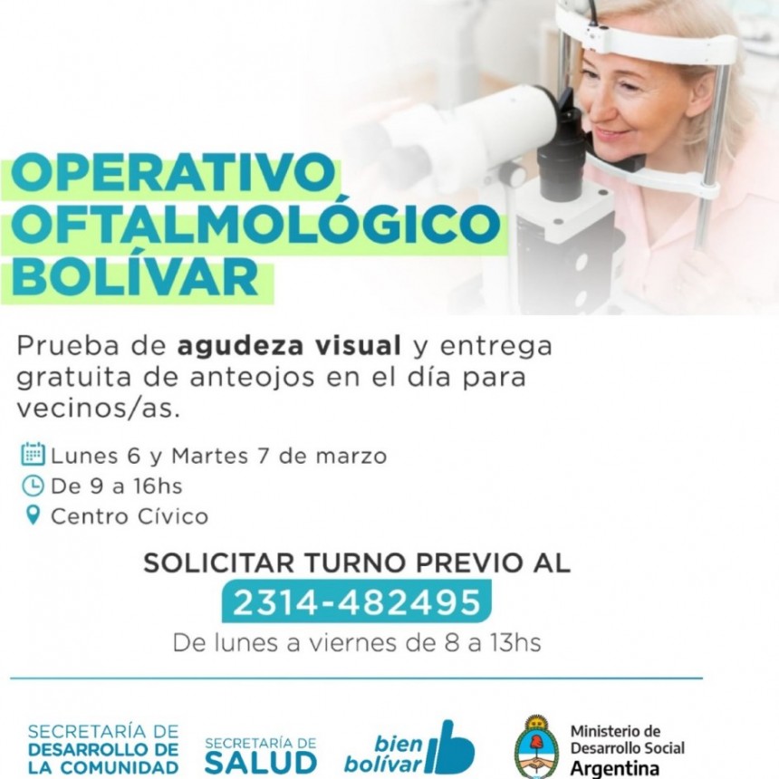 El Operativo Oftalmológico llega a Bolívar