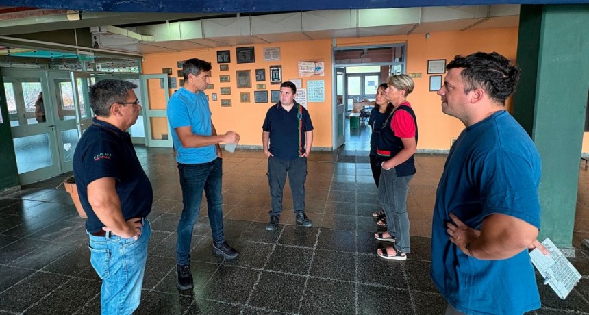 Municipio de Bolívar: avanzan  las mejoras de infraestructura en la Escuela Secundaria n°4