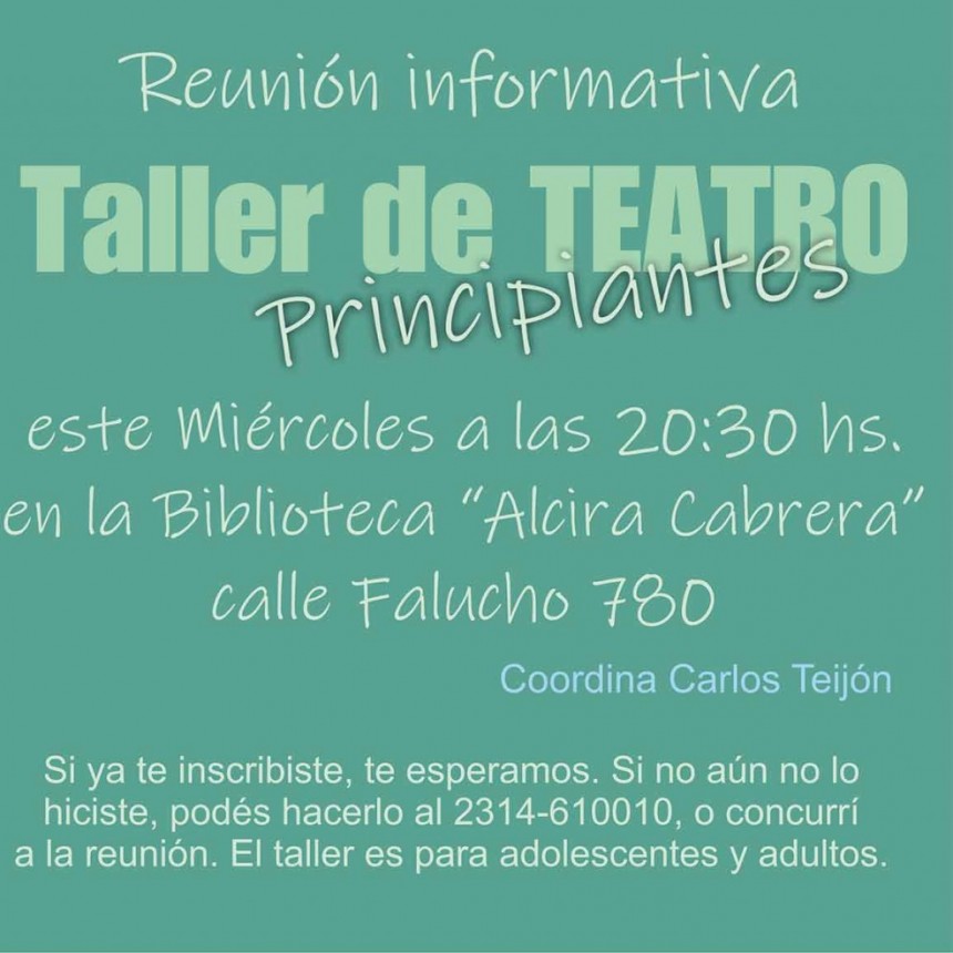 &lsquo;Vamos de nuevo&rsquo; comienza con sus talleres para adolescente y adultos.