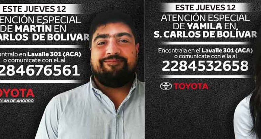 Catriel Mapu atiende hoy en Bol&iacute;var; solo as&iacute; llegas m&aacute;s f&aacute;cil a tu Toyota 0KM