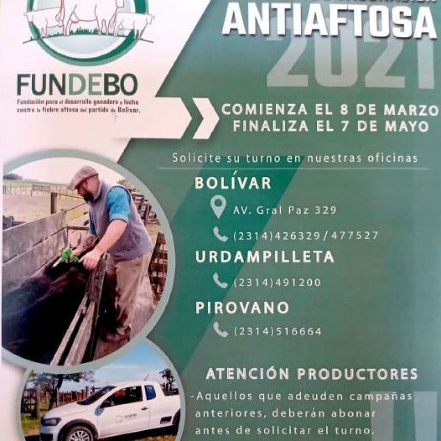 Carlos Mazzuca (Campa&ntilde;a Antiaftosa): "En 60 d&iacute;as deber&iacute;an estar vacunadas 450 mil cabezas, de no tener problemas de clima"