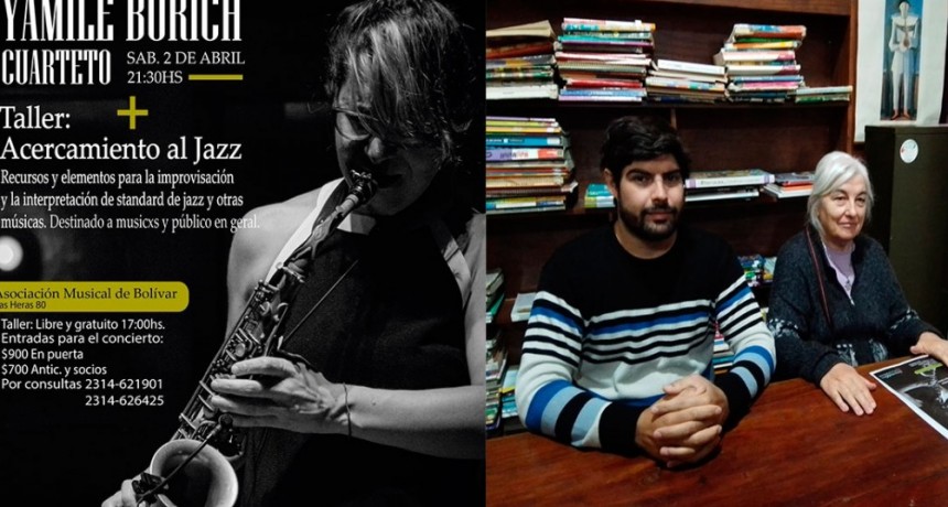 La saxofonista Yamile Burich se presentará el 2 de abril en un concierto organizado por la Asociación Musical  
