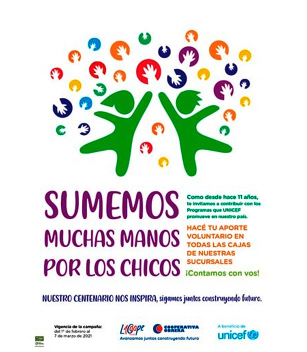 Se llevó a cabo la 13° Campaña Solidaria “Sumemos muchas manos por la infancia” a beneficio de UNICEF Argentina