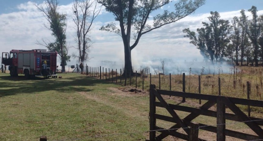 Unzué: Una quema de basura se expandió y debió asistir Bomberos voluntarios