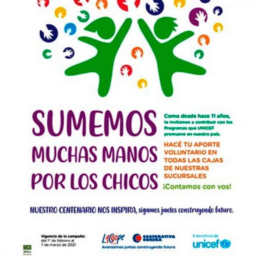 Se llevó a cabo la 13° Campaña Solidaria “Sumemos muchas manos por la infancia” a beneficio de UNICEF Argentina