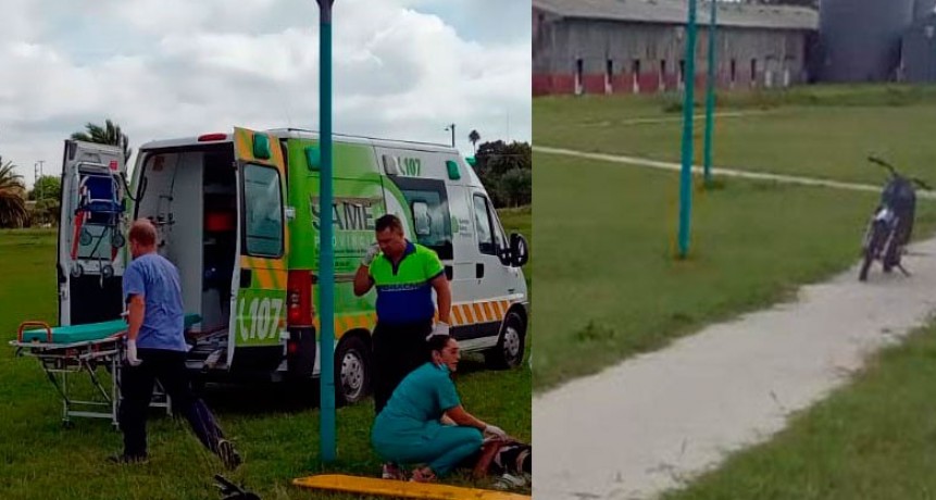 El cruce de un perro ocasionó una fuerte caída a un motociclista
