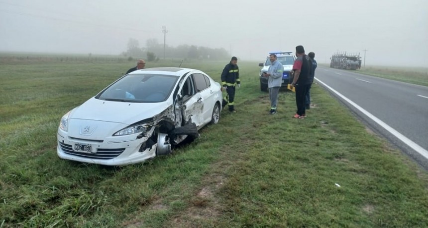 Ruta 205: Impacto fronto-lateral con personas que fueron hospitalizadas pero están fuera de peligro
