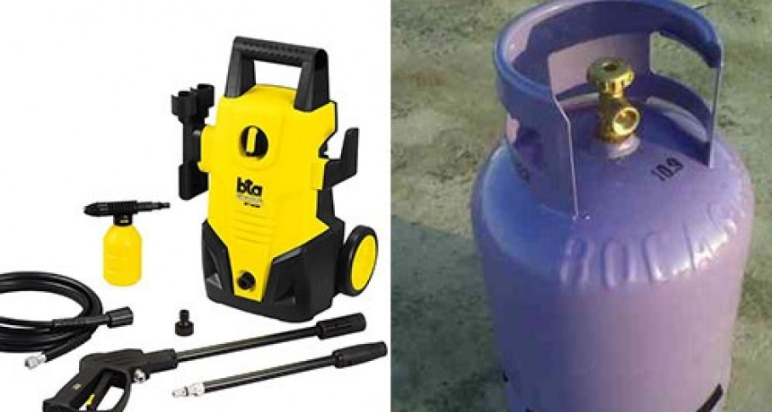 Robaron una garrafa y una hidrolavadora