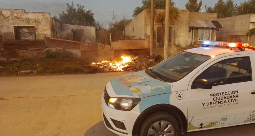 Incendio de un contenedor