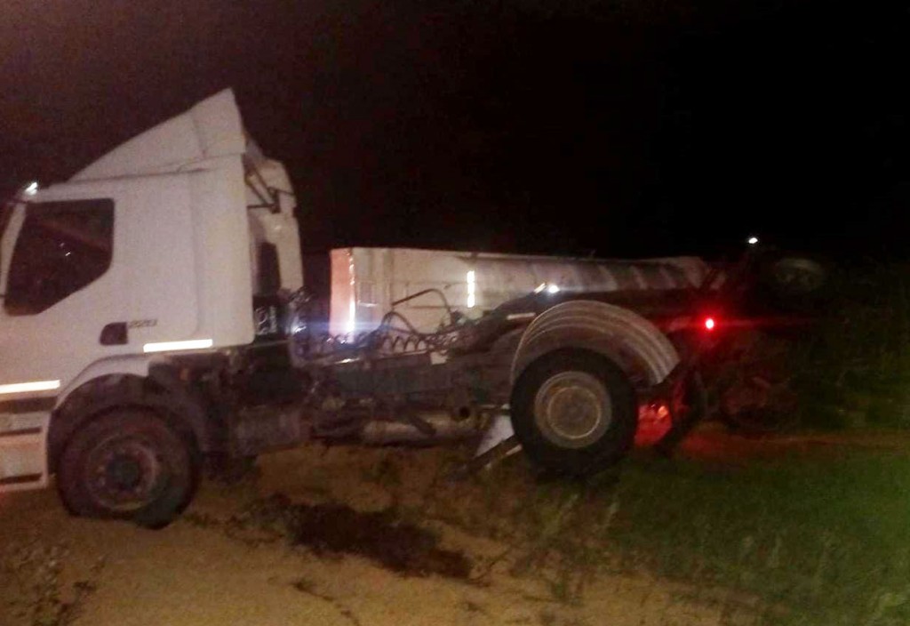Camionero de Daireaux volcó en Ruta 50