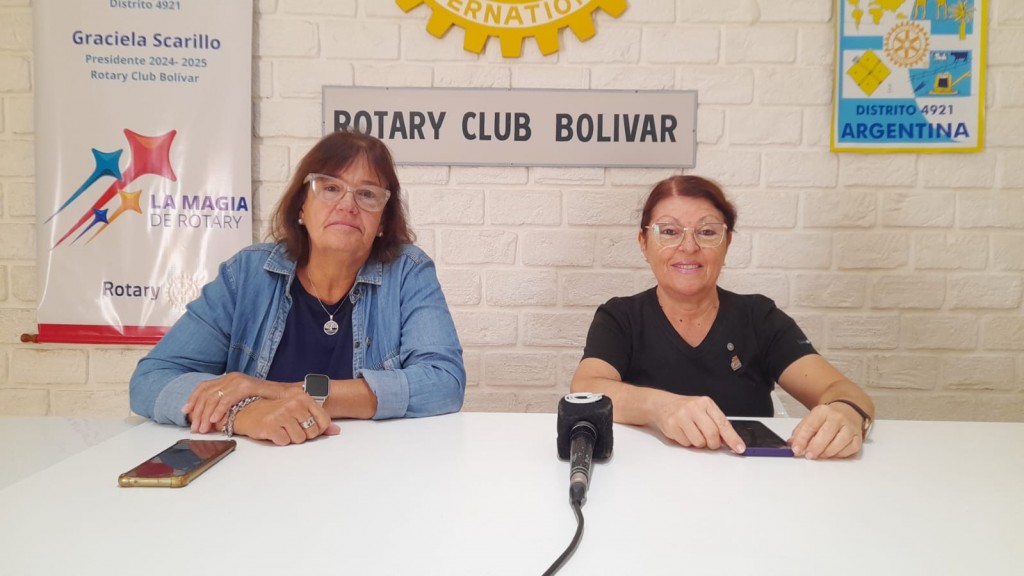 Rotary Club Bolívar inició la campaña solidaria para ayudar a Bahía Blanca, dieron detalles en conferencia con los medios locales