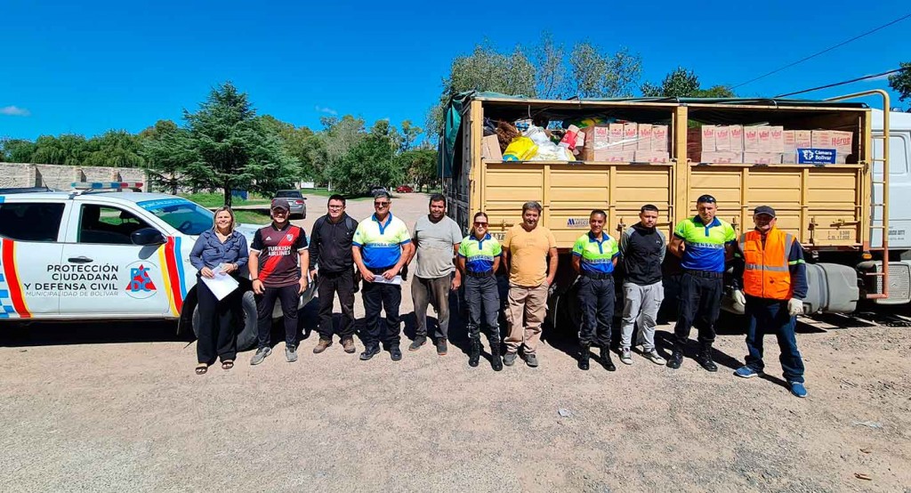 Ya están en camino las donaciones de Bolívar hacia los afectados por el temporal en Bahía Blanca, Marcos Pisano agradeció el apoyo de toda la comunidad, a través de FM 10