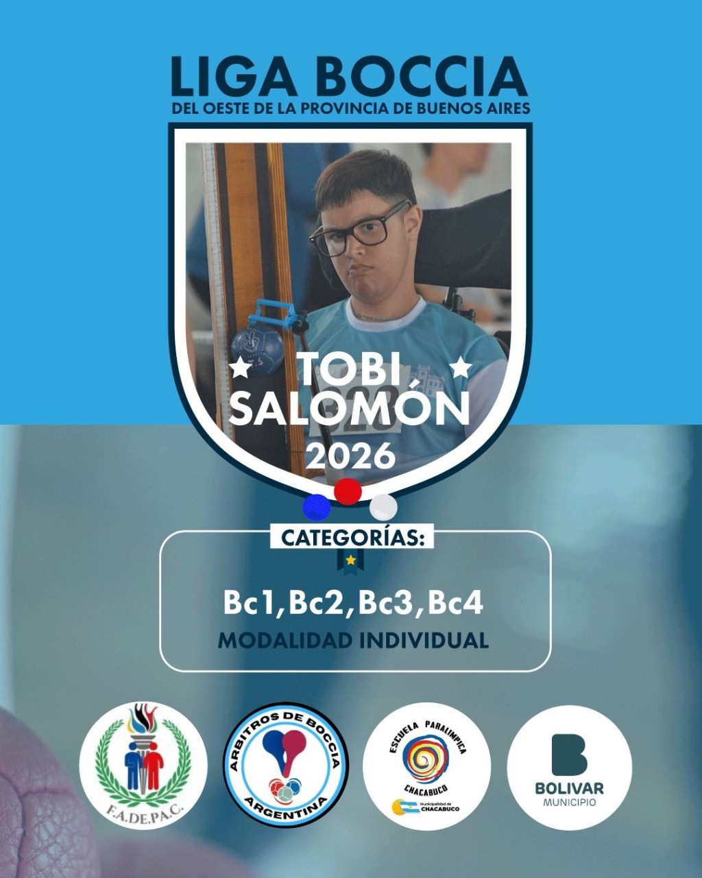 Bol&iacute;var ser&aacute; sede de la apertura de La liga de Boccia del Oeste de la provincia de Buenos Aires