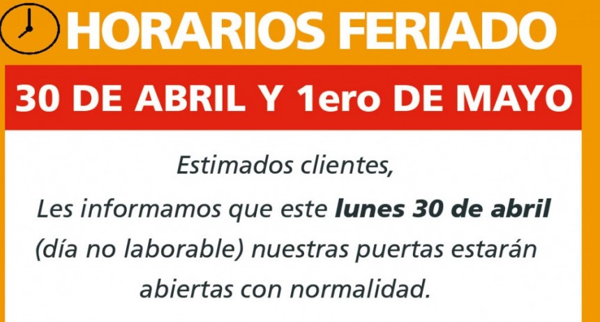 Actual Supermercados comunica sus horarios para este fin de semana largo