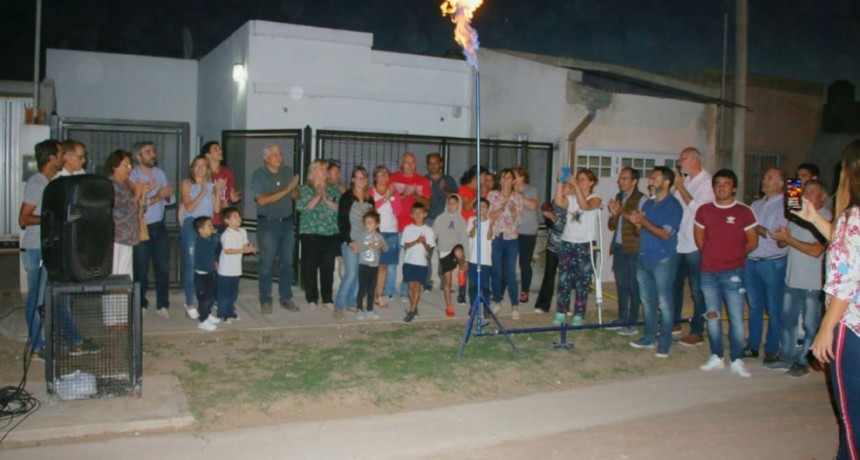 Pisano inaugur&oacute; la obra de gas en Las Manzanitas