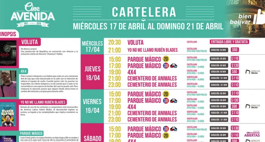 Fin de semana XXL en el Cine Avenida 