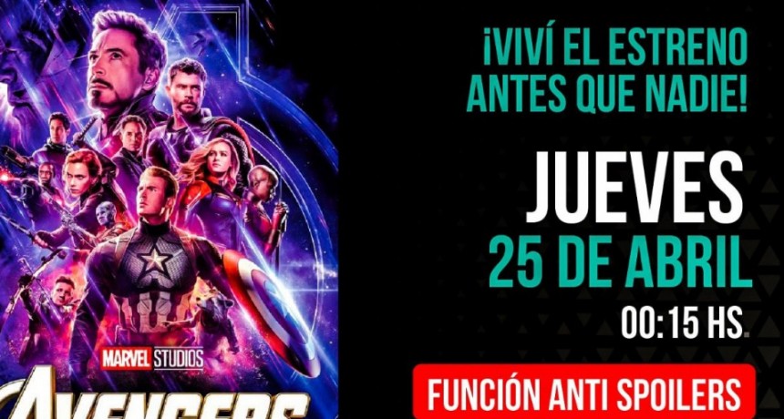 El Cine Avenida presenta &ldquo;Avengers: Endgame&rdquo; en estreno simult&aacute;neo