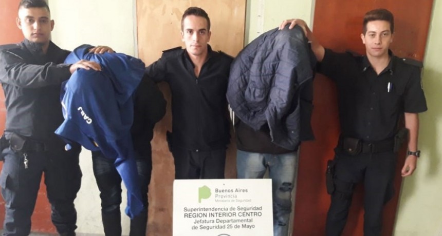 Dos sujetos aprehendidos por intento de robo