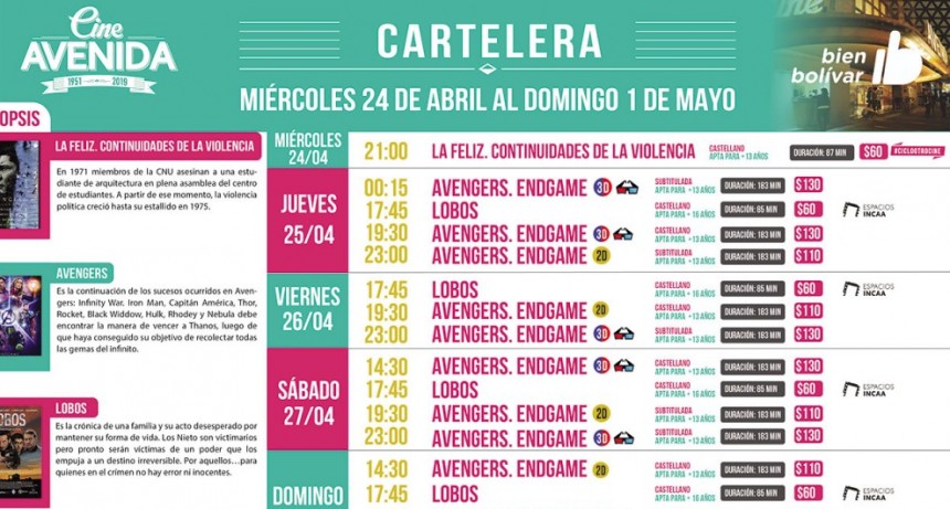Cine Avenida: Super Cartelera XXL y Anti Spoilers