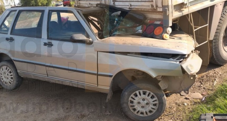 Violento impacto en Ruta 226 km 400; el conductor del autom&oacute;vil result&oacute; con heridas leves