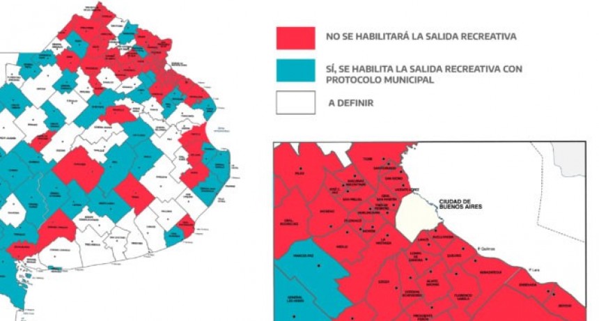Mapa: en qu&eacute; municipios se pueden realizar salidas de esparcimiento y en cu&aacute;les no
