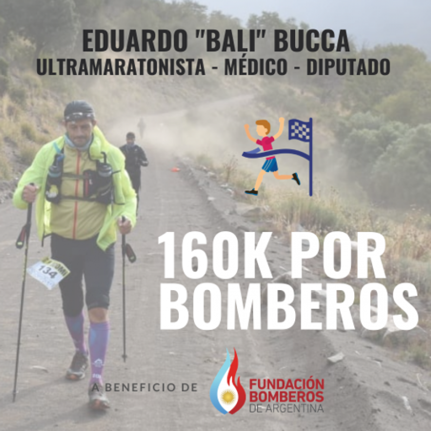 Bali Bucca: 160 km sin parar por Bomberos Voluntarios